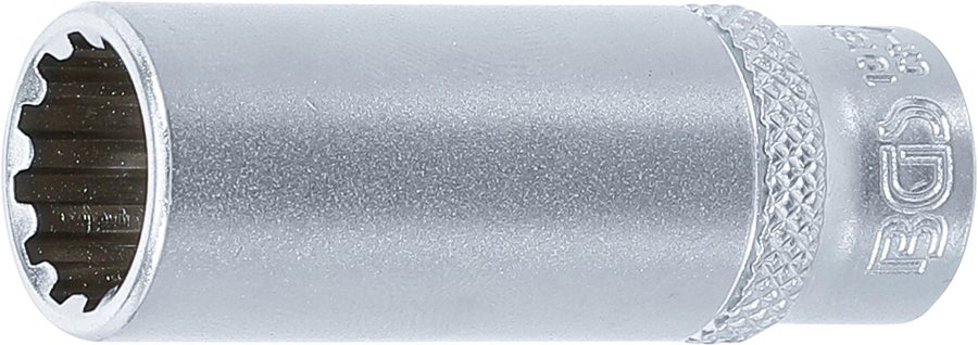 Gear Lock uzgriežņu atslēgas ieliktnis, dziļš | Piedziņas iekšējais kvadrāts 6,3 mm (1/4") | SW 12 mm