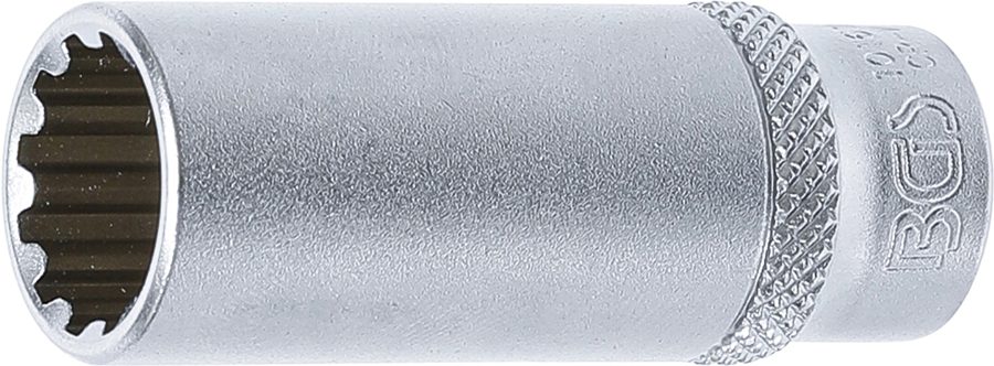 Gear Lock uzgriežņu atslēgas ieliktnis, dziļš | Iekšējā kvadrātveida piedziņa 6,3 mm (1/4") | SW 13 mm