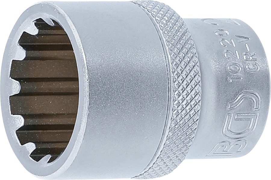 Uzgriežņu atslēgas ieliktnis Gear Lock | Piedziņas iekšējais kvadrāts 12,5 mm (1/2") | SW 20 mm