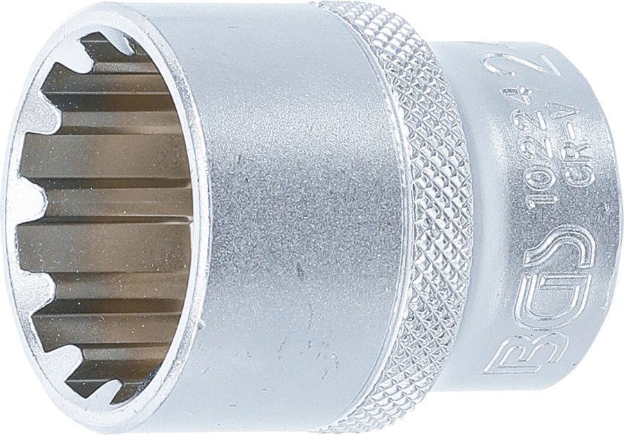 Uzgriežņu atslēgas ieliktnis Gear Lock | Piedziņas iekšējais kvadrāts 12,5 mm (1/2") | SW 24 mm