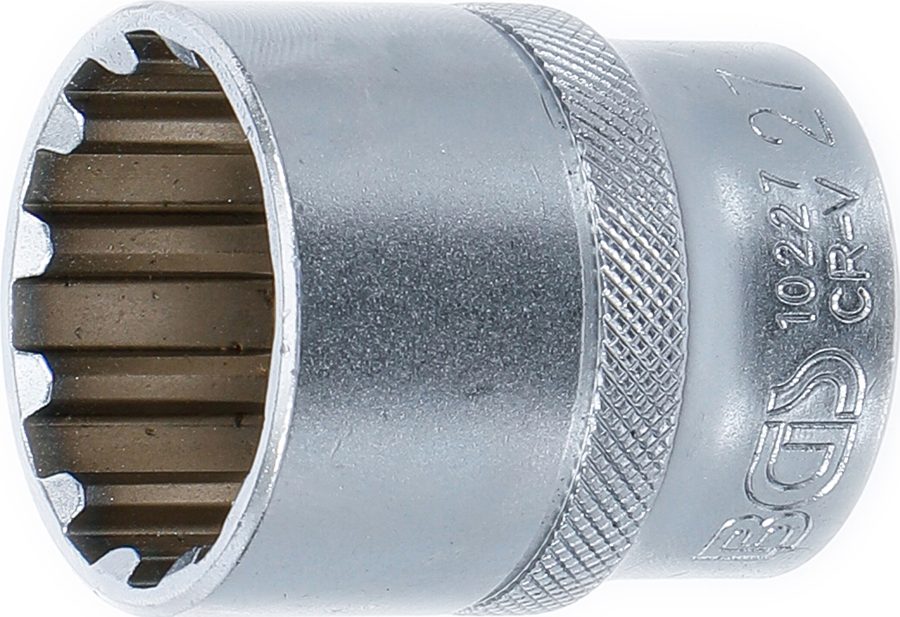 Uzgriežņu atslēgas ieliktnis Gear Lock | Piedziņas iekšējais kvadrāts 12,5 mm (1/2") | SW 27 mm