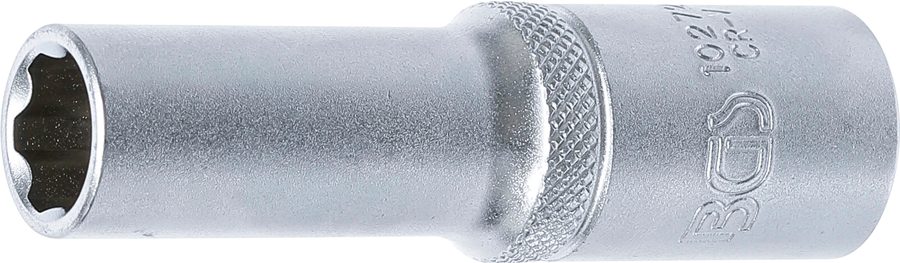 Uzgriežņu atslēgas ieliktnis Super Lock, dziļš | Piedziņas iekšējais kvadrāts 12,5 mm (1/2") | SW 12 mm