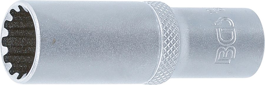 Gear Lock uzgriežņu atslēgas ieliktnis, dziļš | Piedziņas iekšējais kvadrāts 10 mm (3/8") | SW 14 mm