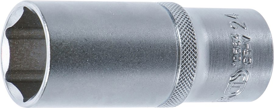 Uzgriežņu atslēgas ieliktnis sešstūris, dziļš | Piedziņas iekšējais kvadrāts 12,5 mm (1/2") | SW 24 mm
