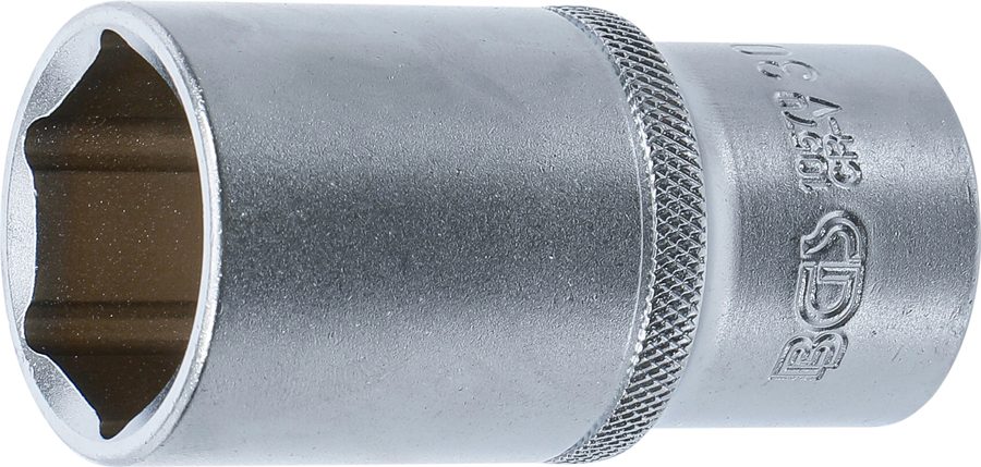 Uzgriežņu atslēgas ieliktnis sešstūris, dziļš | Piedziņas iekšējais kvadrāts 12,5 mm (1/2") | SW 30 mm