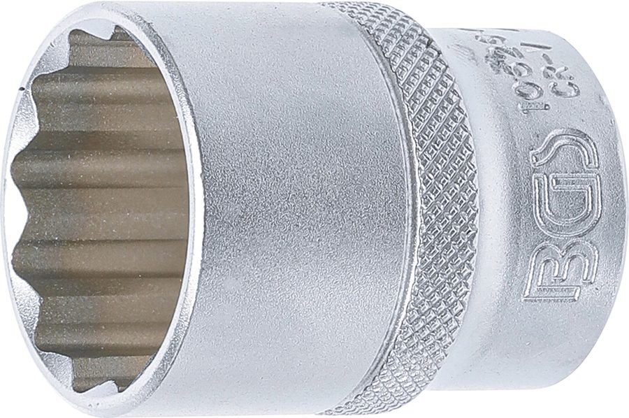 Uzgriežņu atslēgas ieliktnis divpadsmit punktu | Piedziņas iekšējais kvadrāts 12,5 mm (1/2") | SW 26 mm