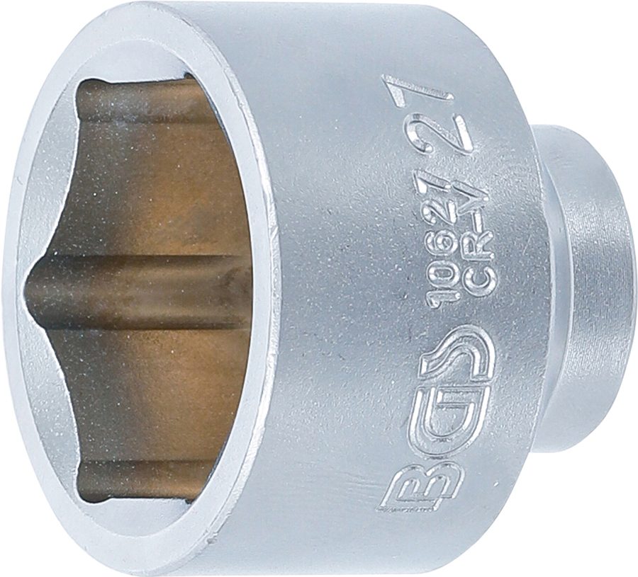 Uzgriežņu atslēgas ieliktnis sešstūris | Piedziņas iekšējais kvadrāts 10 mm (3/8") | SW 27 mm