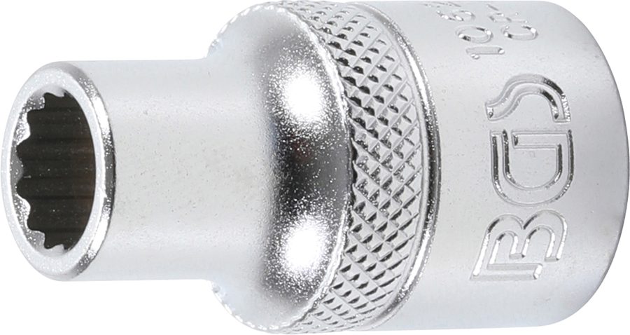 Uzgriežņu atslēgas ieliktnis divpadsmit punktu | Piedziņas iekšējais kvadrāts 12,5 mm (1/2") | SW 9 mm