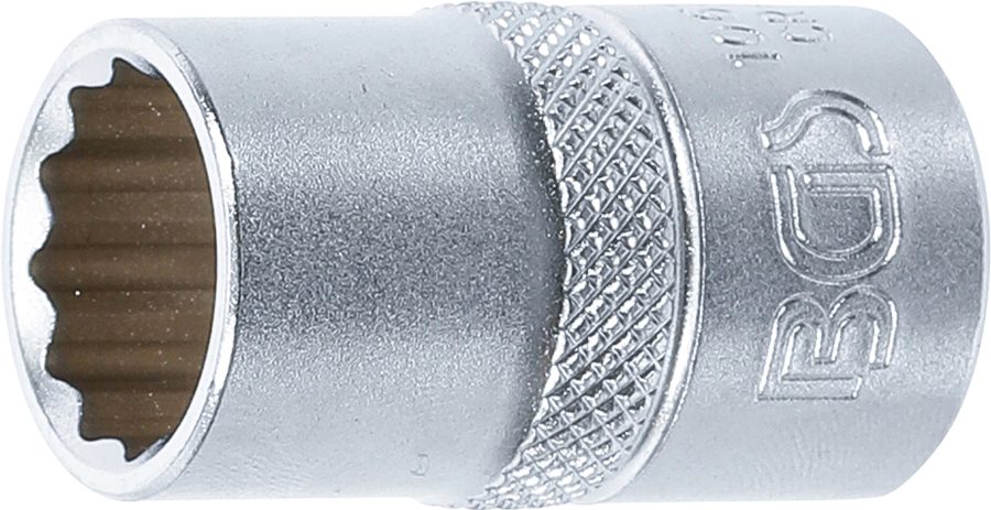 Uzgriežņu atslēgas ieliktnis divpadsmit punktu | Piedziņas iekšējais kvadrāts 12,5 mm (1/2") | SW 15 mm