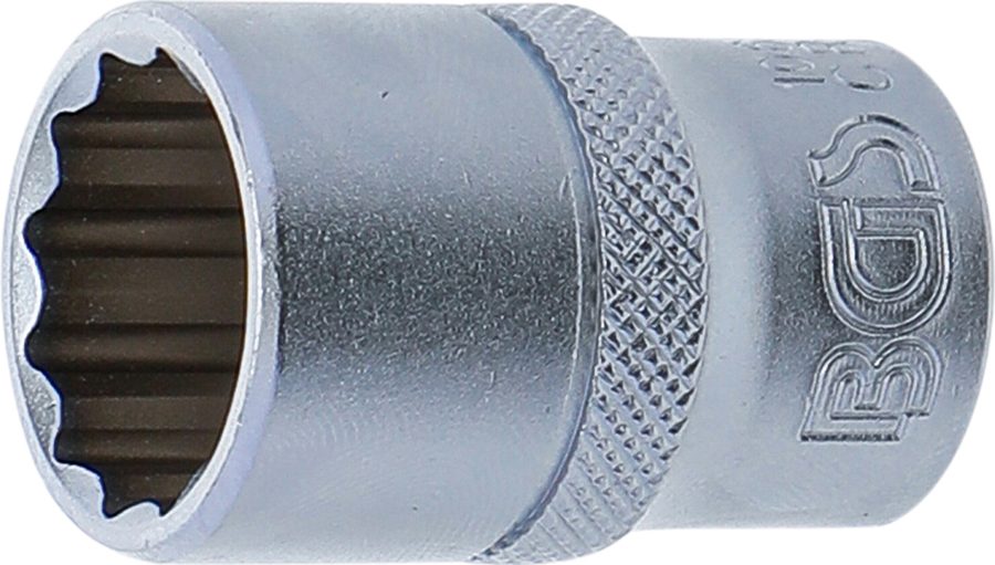 Uzgriežņu atslēgas ieliktnis divpadsmit punktu | Piedziņas iekšējais kvadrāts 12,5 mm (1/2") | SW 18 mm