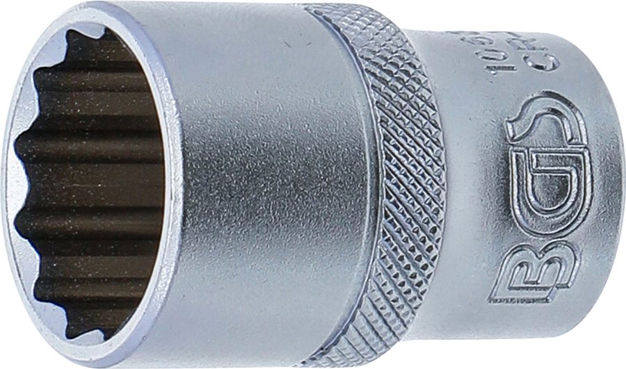 Uzgriežņu atslēgas ieliktnis divpadsmit punktu | Piedziņas iekšējais kvadrāts 12,5 mm (1/2") | SW 19 mm