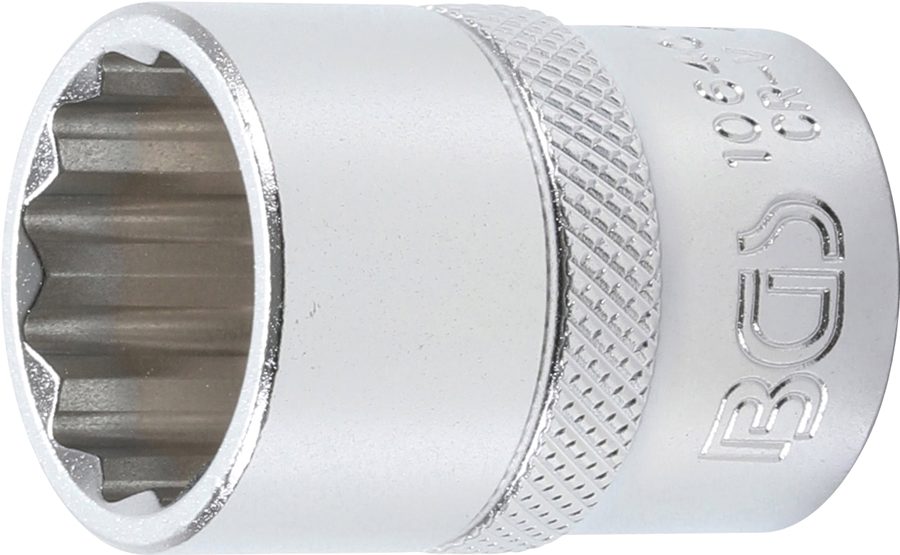 Uzgriežņu atslēgas ieliktnis divpadsmit punktu | Piedziņas iekšējais kvadrāts 12,5 mm (1/2") | SW 20 mm