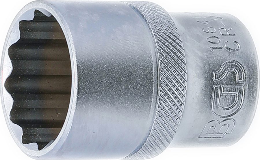 Uzgriežņu atslēgas ieliktnis divpadsmit punktu | Piedziņas iekšējais kvadrāts 12,5 mm (1/2") | SW 21 mm