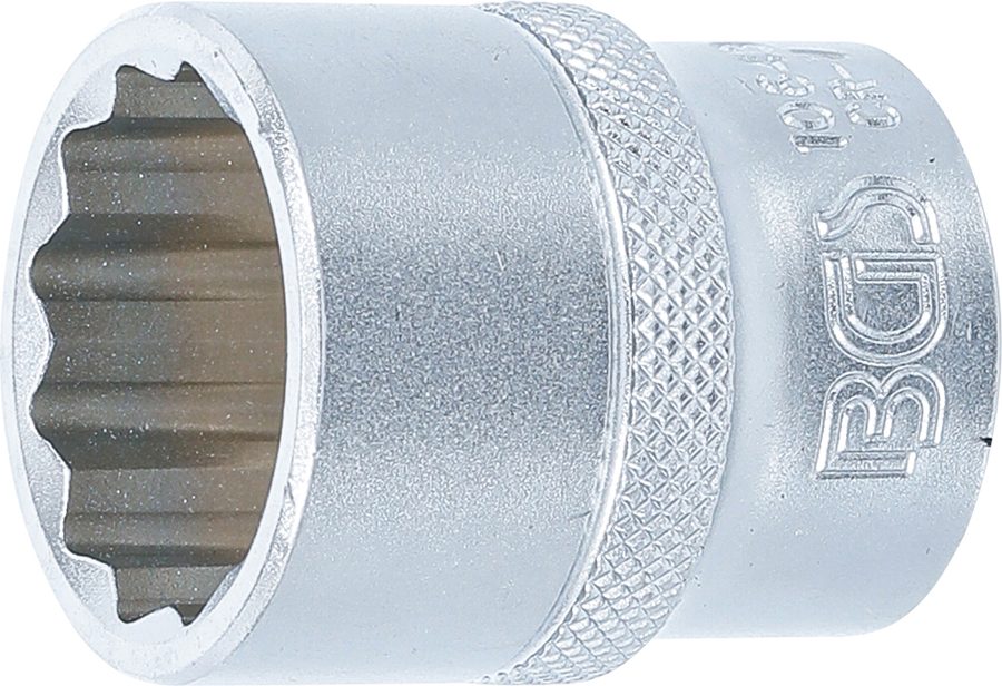 Uzgriežņu atslēgas ieliktnis divpadsmit punktu | Piedziņas iekšējais kvadrāts 12,5 mm (1/2") | SW 23 mm