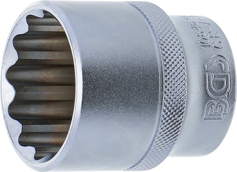 Uzgriežņu atslēgas ieliktnis divpadsmit punktu | Piedziņas iekšējais kvadrāts 12,5 mm (1/2") | SW 30 mm