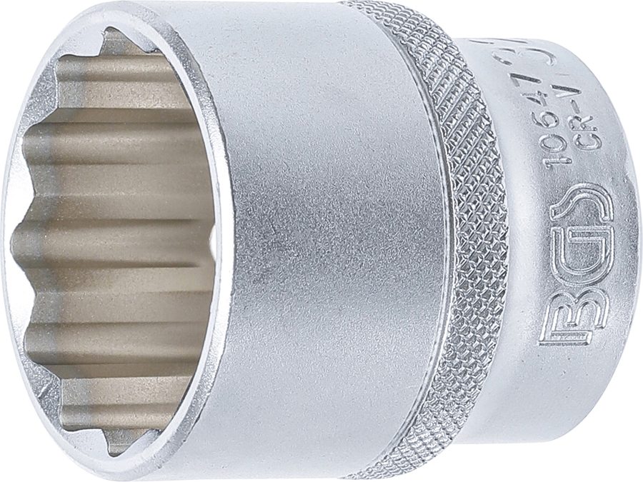 Uzgriežņu atslēgas ieliktnis divpadsmit punktu | Piedziņas iekšējais kvadrāts 12,5 mm (1/2") | SW 32 mm