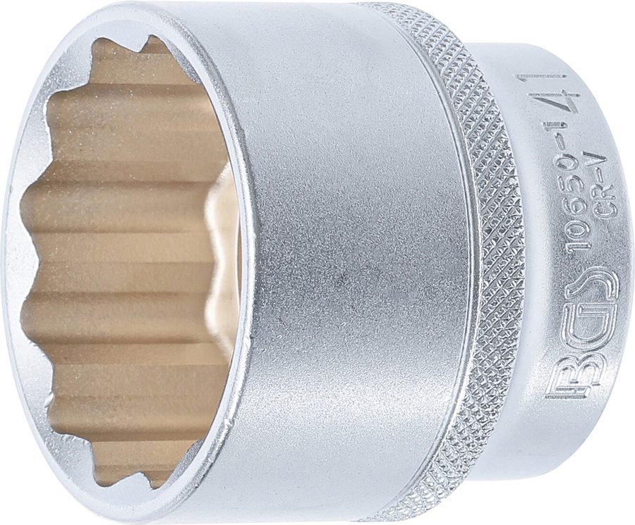 Uzgriežņu atslēgas ieliktnis divpadsmit punktu | Piedziņas iekšējais kvadrāts 12,5 mm (1/2") | SW 41 mm