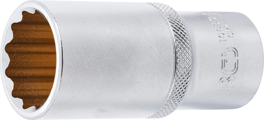 Uzgriežņu atslēgas ieliktnis, divpadsmit punktu, dziļš | Piedziņas iekšējais kvadrāts 12,5 mm (1/2") | SW 26 mm