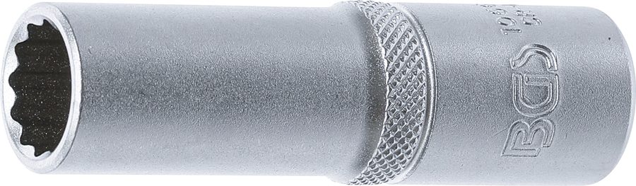 Uzgriežņu atslēgas ieliktnis, divpadsmit punktu, dziļš | Piedziņas iekšējais kvadrāts 12,5 mm (1/2") | SW 14 mm