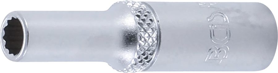 Uzgriežņu atslēgas ieliktnis, divpadsmit punktu, dziļš | Piedziņas iekšējais kvadrāts 6,3 mm (1/4 collas) | SW 5,5 mm