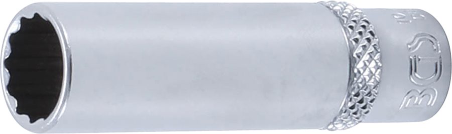 Uzgriežņu atslēgas ieliktnis, divpadsmit punktu, dziļš | Iekšējā kvadrātveida piedziņa 6,3 mm (1/4") | SW 10 mm