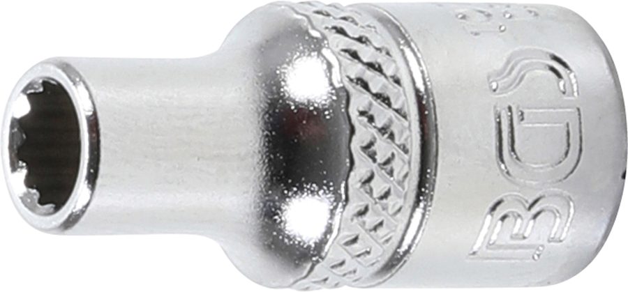 Uzgriežņu atslēgas ieliktnis divpadsmit punktu | Piedziņas iekšējais kvadrāts 6,3 mm (1/4 collas) | SW 4,5 mm