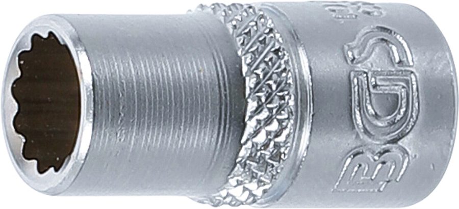 Uzgriežņu atslēgas ieliktnis divpadsmit punktu | Piedziņas iekšējais kvadrāts 6,3 mm (1/4") | SW 7 mm