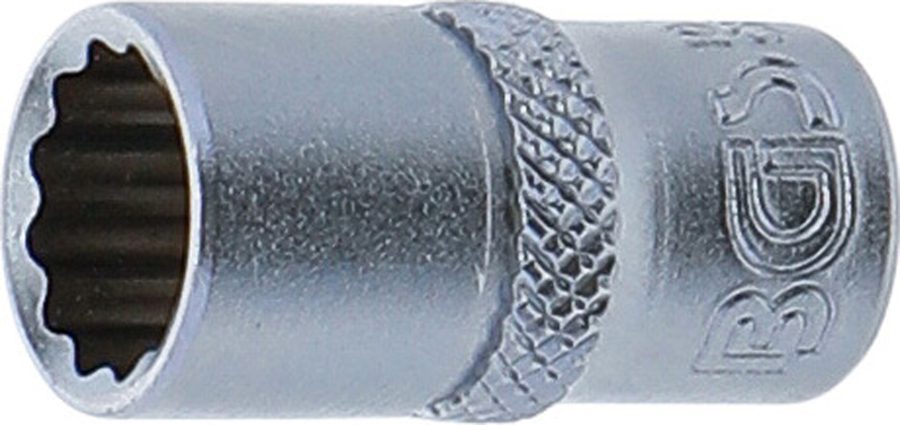 Uzgriežņu atslēgas ieliktnis divpadsmit punktu | Piedziņas iekšējais kvadrāts 6,3 mm (1/4") | SW 9 mm