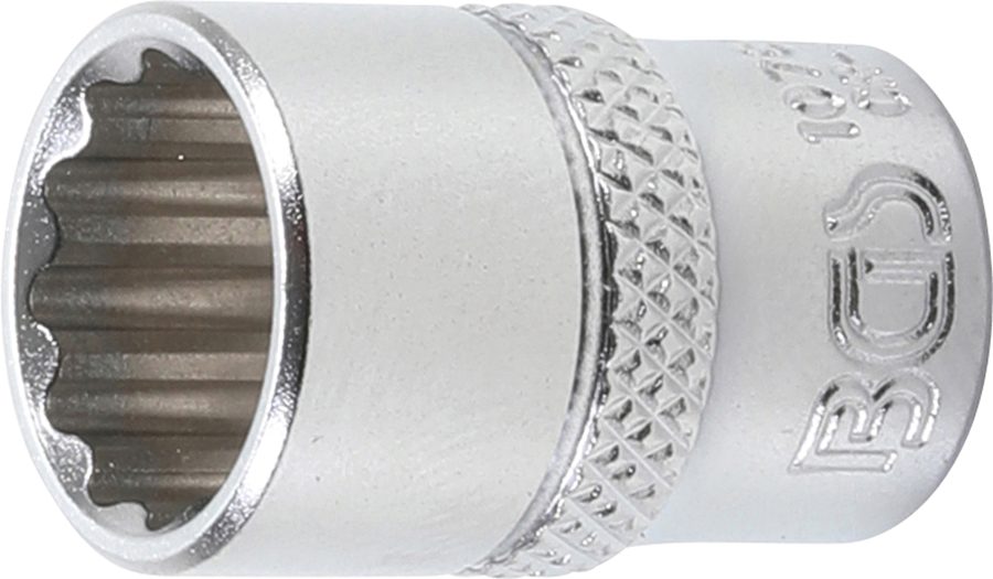 Uzgriežņu atslēgas ieliktnis divpadsmit punktu | Piedziņas iekšējais kvadrāts 6,3 mm (1/4") | SW 12 mm