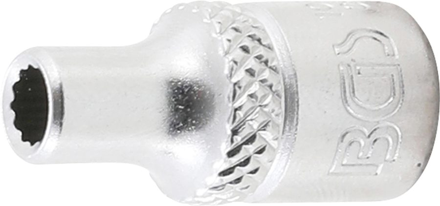 Uzgriežņu atslēgas ieliktnis divpadsmit punktu | Piedziņas iekšējais kvadrāts 6,3 mm (1/4") | SW 5/32"