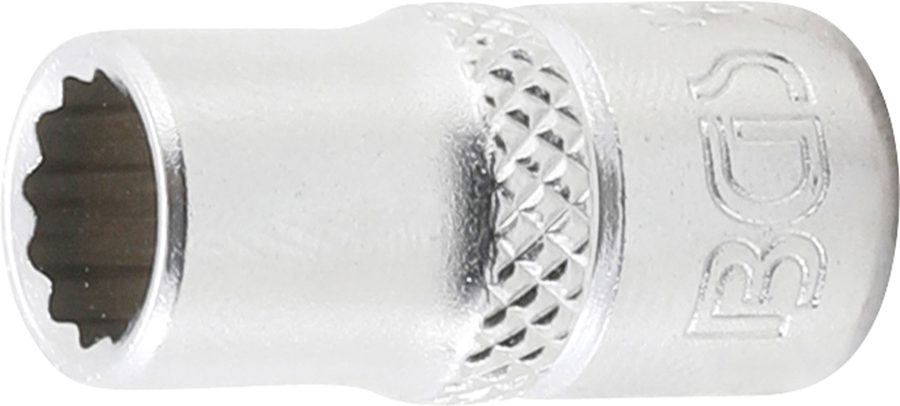 Uzgriežņu atslēgas ieliktnis divpadsmit punktu | Piedziņas iekšējais kvadrāts 6,3 mm (1/4") | SW 9/32"