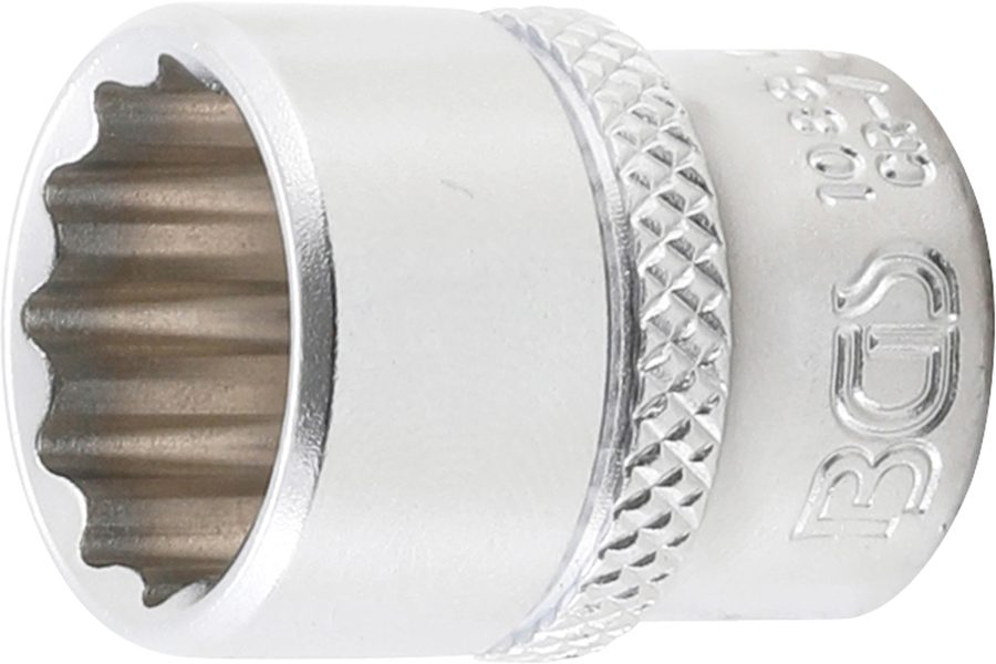 Uzgriežņu atslēgas ieliktnis divpadsmit punktu | Piedziņas iekšējais kvadrāts 6,3 mm (1/4") | SW 9/16"