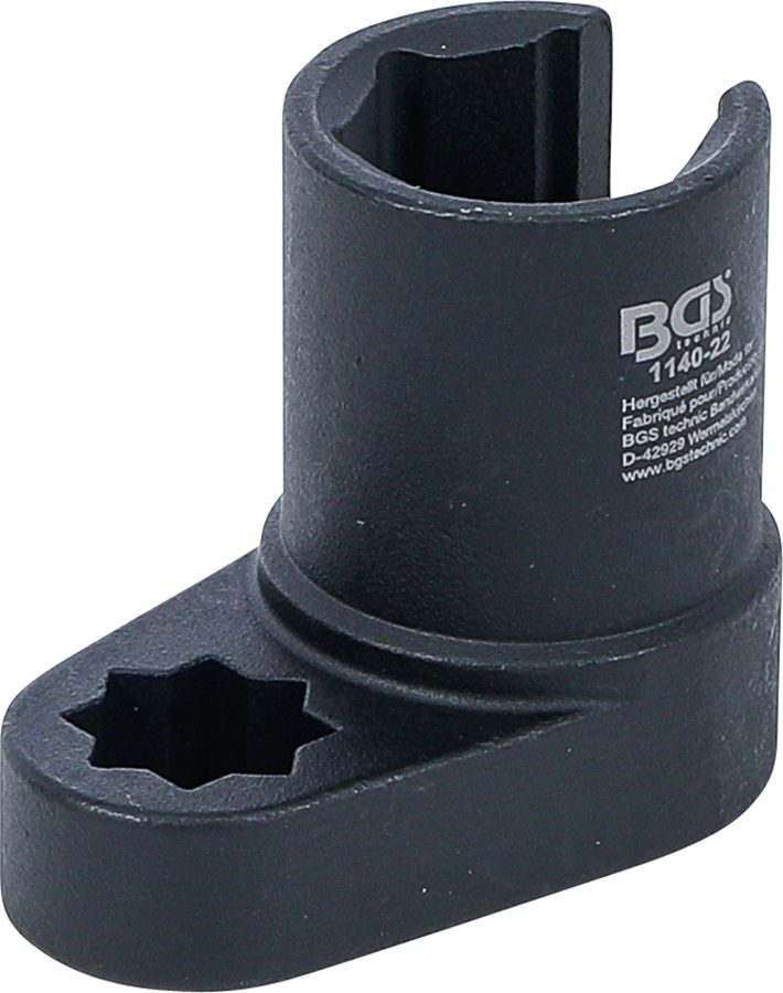 Lambda zondes izmantošana | leņķa | Piedziņas iekšējais astoņstūris 12,5 mm (1/2 collas) | SW 22 mm | slots 11 mm