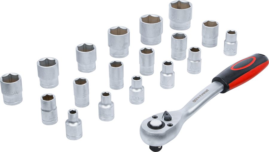 Uzgriežņu atslēgu komplekts | Piedziņa 12,5 mm (1/2") | SW 8 - 32 mm | 19 gab.