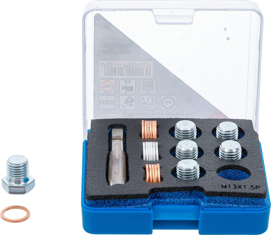 Eļļas notekas vītnes remonta komplekts | M13x1,5 mm