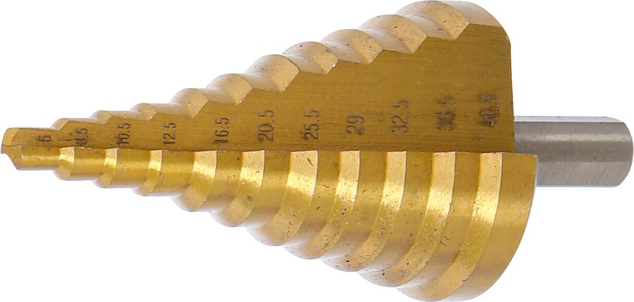 Pakāpju urbis | titāna nitrēts | Ø 6 - 40,5 mm