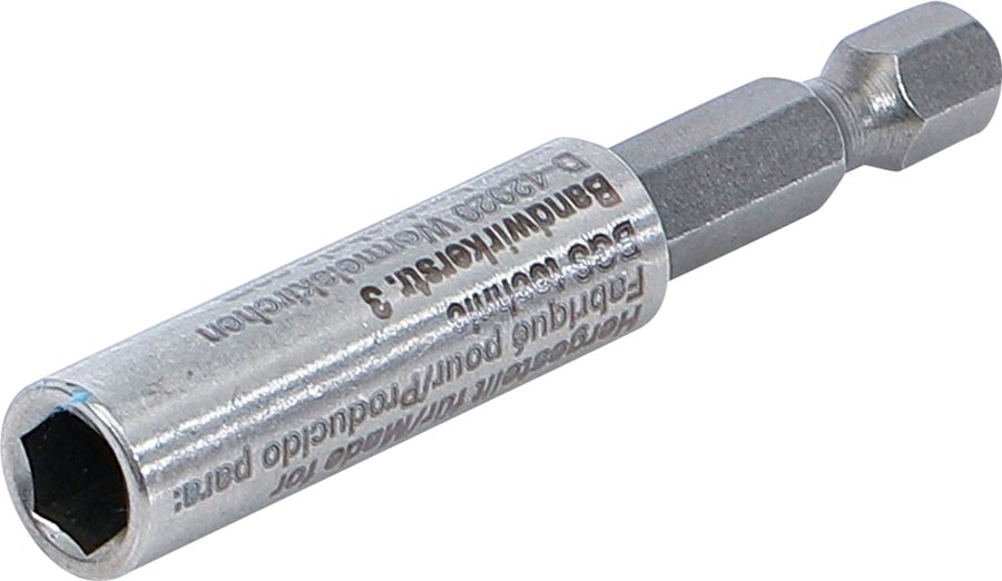 Magnētiskais uzgaļu turētājs, īpaši spēcīgs | Izejas ārējais sešstūris 6,3 mm (1/4") | 60 mm