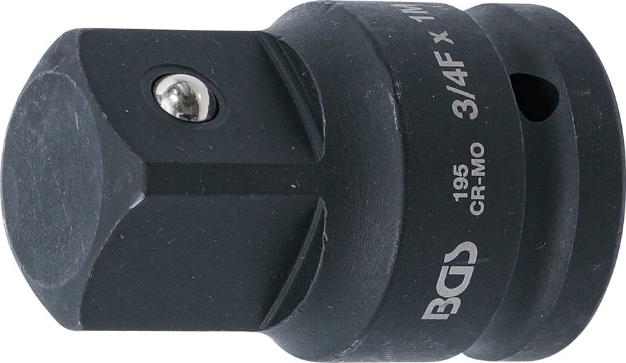 Strāvas ligzdas adapteris | Iekšējais kvadrāts 20 mm (3/4") - ārējais kvadrāts 25 mm (1")