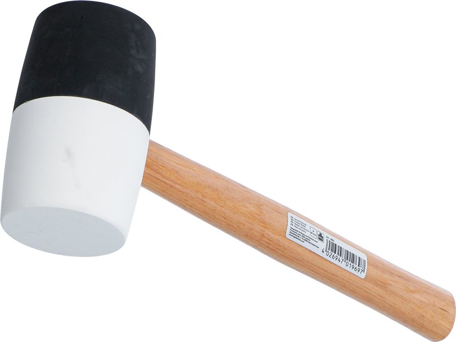 Gumijas āmurs | Hikorijas kāts | melnbalta galva | Ø 63 mm | 840 g