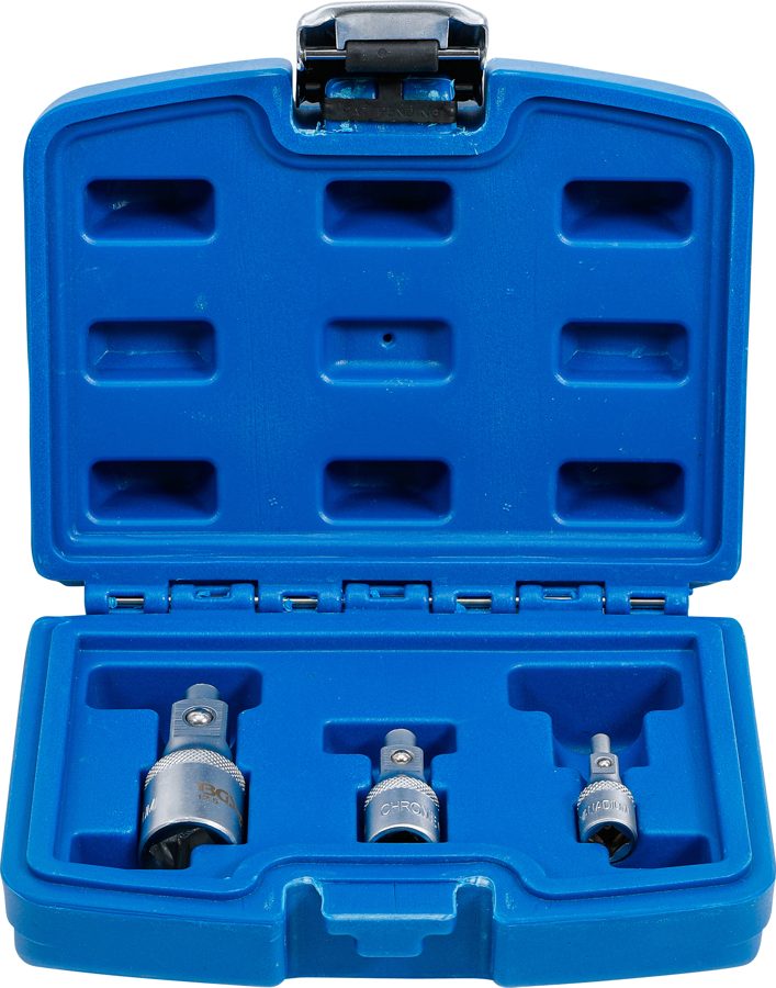 Pagarinājuma komplekts ar magnētisko turētāju | 6,3 mm (1/4 collas) / 10 mm (3/8 collas) / 12,5 mm (1/2 collas) | 3 gab.