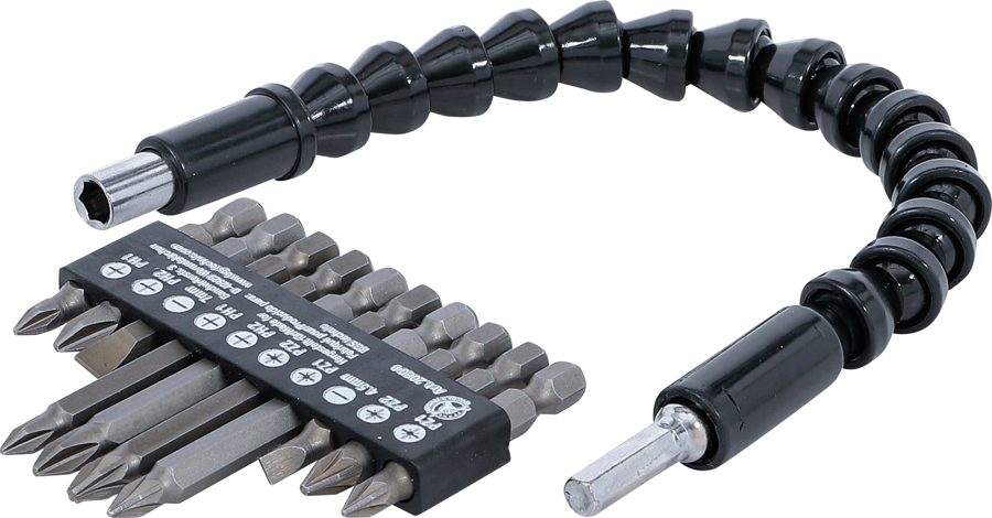 Uzgaļu komplekts ar elastīgu vārpstu | Piedziņas ārējais sešstūris 6,3 mm (1/4") | 11 gab.