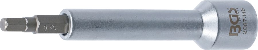 Uzgaļu ieliktnis | Piedziņas iekšējais kvadrāts 12,5 mm (1/2") | iekšējais sešstūris 6 mm