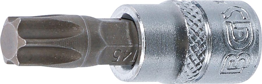 Uzgaļu ieliktnis | Iekšējā kvadrātveida piedziņa 6,3 mm (1/4") | T veida profils (Torx) T45
