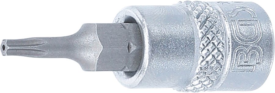 Uzgaļu ieliktnis | Piedziņas iekšējais kvadrāts 6,3 mm (1/4") | T veida profils (Torx) ar atveri T9