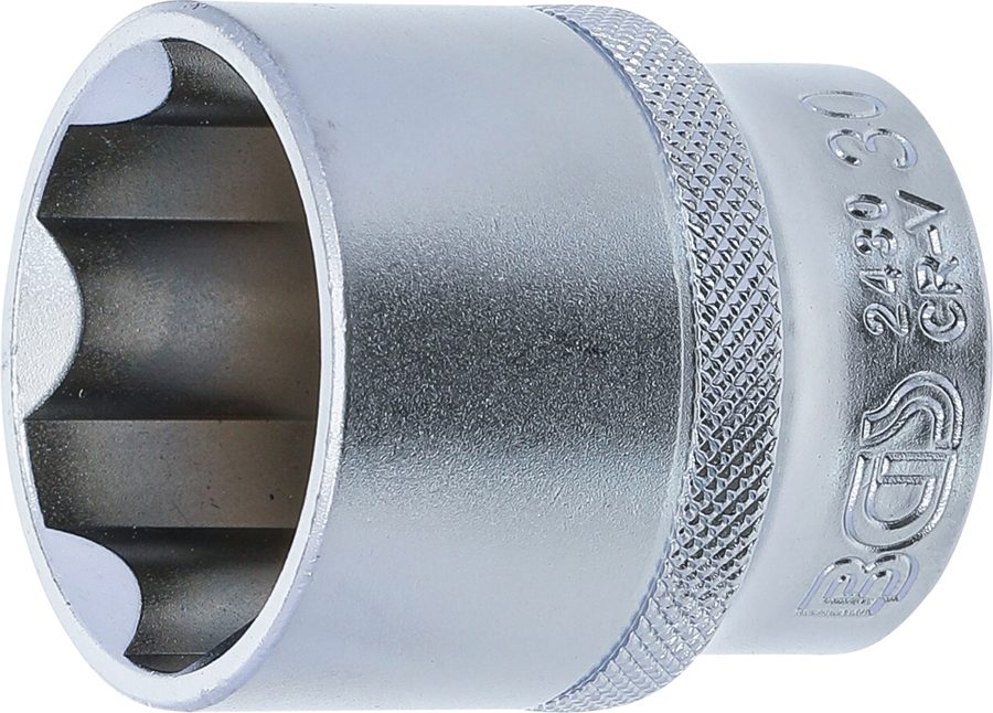 Uzgriežņu atslēgas ieliktnis Super Lock | Piedziņas iekšējais kvadrāts 12,5 mm (1/2") | SW 30 mm