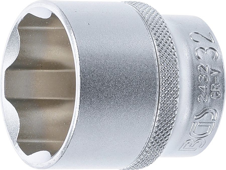 Uzgriežņu atslēgas ieliktnis Super Lock | Piedziņas iekšējais kvadrāts 12,5 mm (1/2") | SW 32 mm