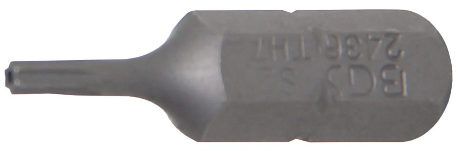 Bits | Garums 25mm | Ārējā sešstūra piedziņa 6,3 mm (1/4") | T veida profils (Torx) ar atveri T7