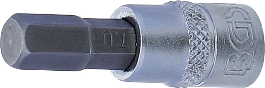 Uzgaļu ieliktnis | Piedziņas iekšējais kvadrāts 6,3 mm (1/4 collas) | iekšējais sešstūris 7 mm