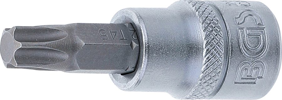 Uzgaļu ieliktnis | Iekšējā kvadrātveida piedziņa 10 mm (3/8") | T veida profils (Torx) T45