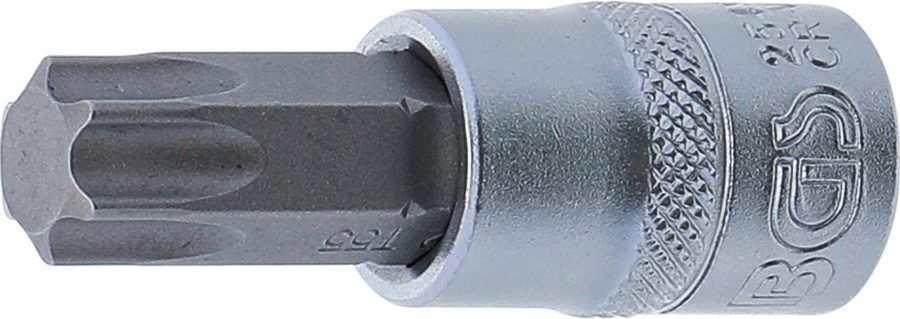 Uzgaļu ieliktnis | Iekšējā kvadrātveida piedziņa 10 mm (3/8") | T veida profils (Torx) T55